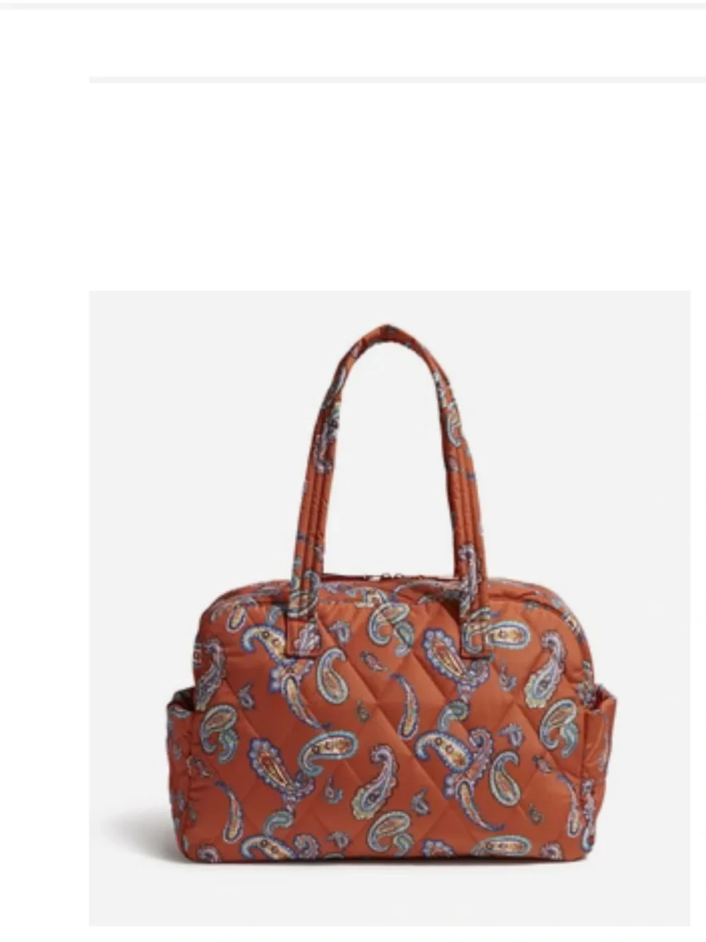 Vera Bradley Orange Paisley Quilted Tote